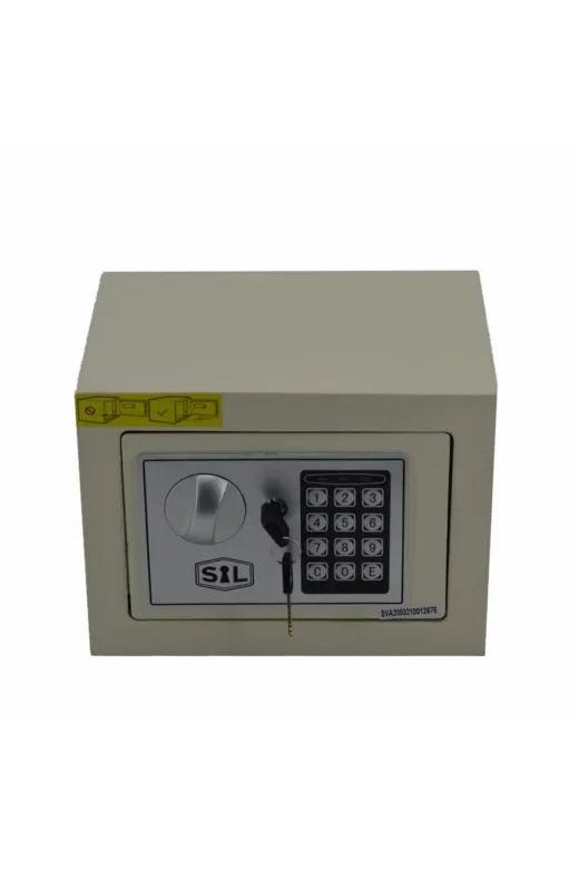 Anka Kasa115 Elektronik Şifreli Ve Kilitli Çelik Kutu Kasa 23X17 Krem