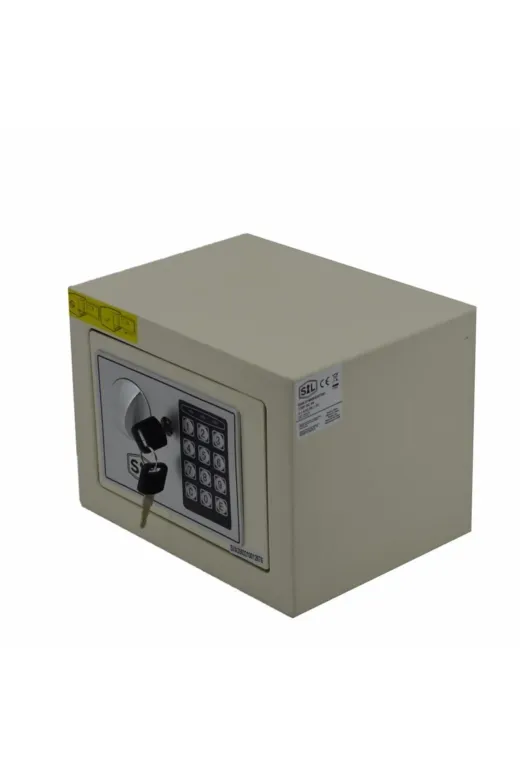 Anka Kasa115 Elektronik Şifreli Ve Kilitli Çelik Kutu Kasa 23X17 Krem