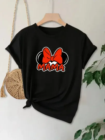 Anneler Günü Hediye Anne Temalı Baskılı Oversize Bisiklet Yaka T-shirt - Siyah - L - Siyah