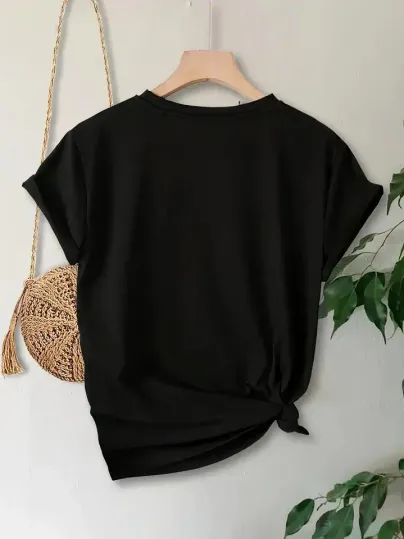 Anneler Günü Hediye Anne Temalı Baskılı Oversize Bisiklet Yaka T-shirt - Siyah - M - Siyah