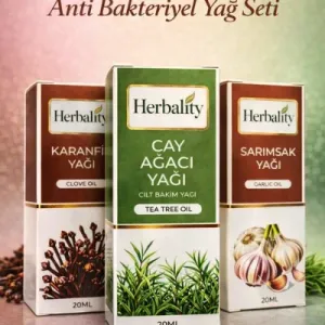 Antibakteriyel Yağ Seti ( Karanfil Yağı & Çay Ağacı Yağı & Sarımsak Yağı)