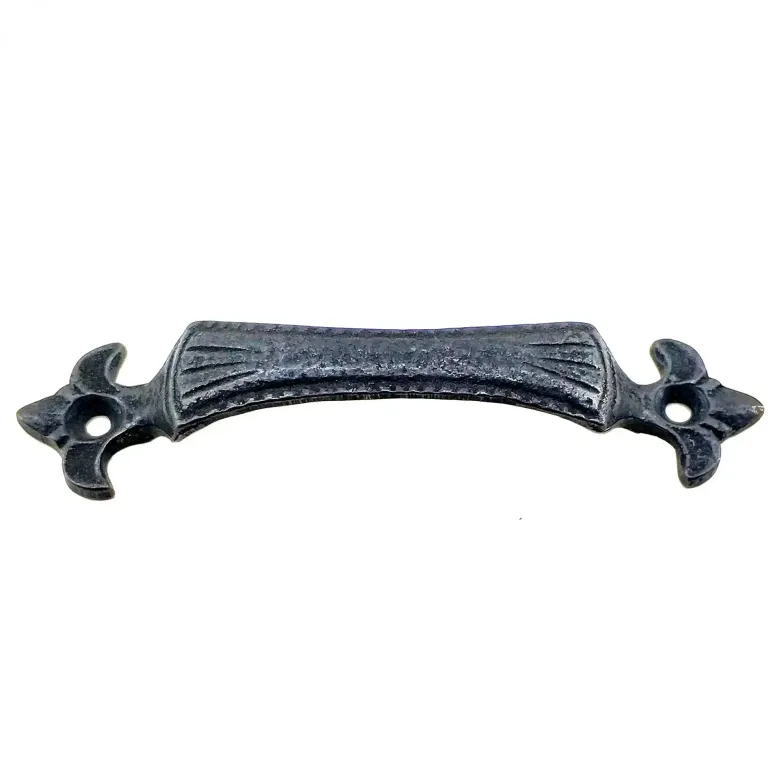Antika Tarz Dekoratif Pirinç Lale Mobilya Kulbu - 27x115 Mm, Oksit