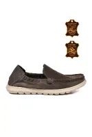 Antrasit Süet Hakiki Deri Hafızalı Taban Erkek Casual Ayakkabı