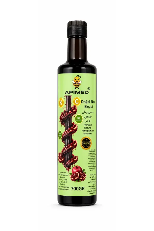 APİMED DGSDG523 %100 Nar Ekşisi 700Gr Katkısız Doğal Nar Ekşisi Ve Su Bazlı Propolis 20Ml | Yoğun Kıvamlı Geleneksel Nar Sosu