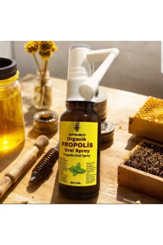 APİMED DVXCDSS43534 Propolis Oral Sprey – Bitkisel Yağ Karışımlı, Alkolsüz (3*20 Ml)