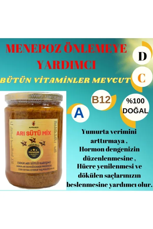 APİMED fdhbdf235 Arısütü Mix 2'li Set 2*700 Gr - Arı Sütü, Yaş Polen, Propolis, Perga Ve Bal Karışımı -