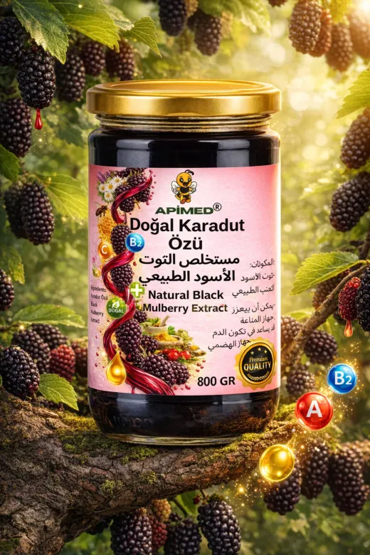 APİMED nbmxcxc4234 Doğal Karadut Özü 2'li Set 800 Gr Katkısız Yoğun Kıvamlı Dut Pekmezi | Şekersiz, Koruyucusuz