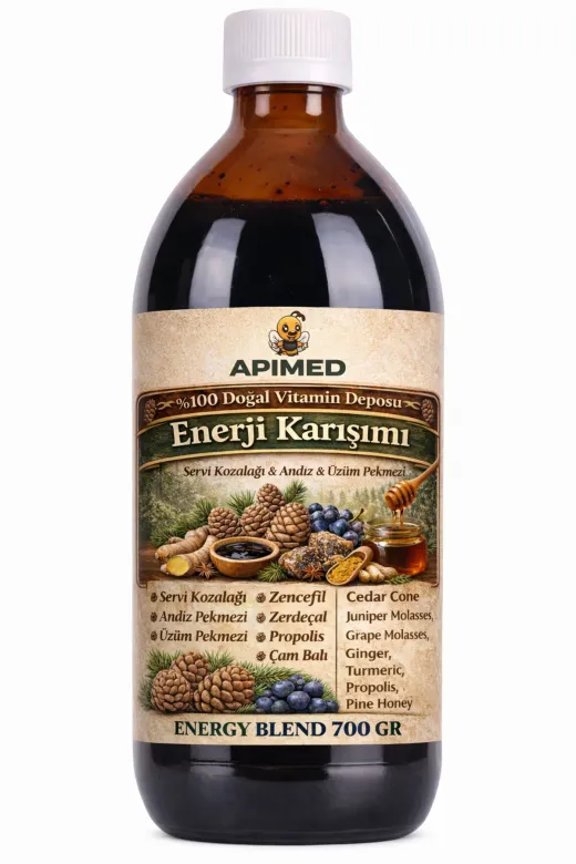 APİMED SDGVD5443 Enerji Karışımı 700 Gr | Doğal Pekmez Karışımı, Propolisli Bitkisel Destek