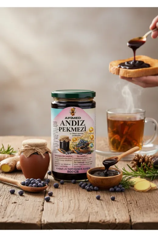 APİMED sdvsd4534 Andız Pekmezi 800 Gr X 2 | Doğal Juniper Pekmezi, Katkısız Bitkisel Destek (2’Li Ekonomik Set)