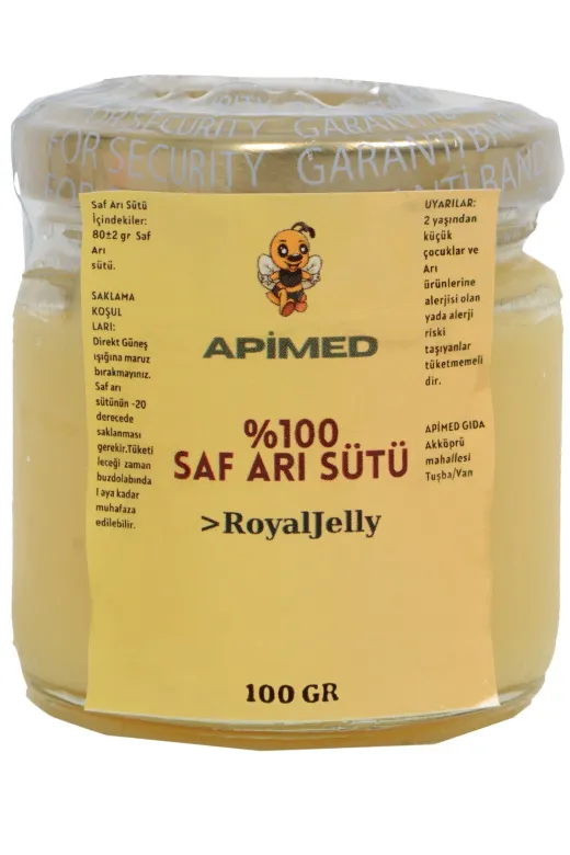 APİMED TYC00761525247 Doğal Saf Ari Sütü (100 Gr) – Soğuk Zincirli, Vitamin Ve Mineral Deposu