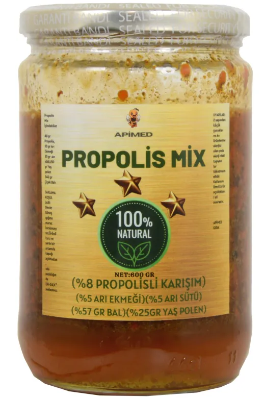 APİMED TYCCMFJBVN170084775155486 Propolismix %100 Doğal Şifa Karişim +Bol Propolis+Bol Arı Ekmeği+Bol Yaş Polen+Bol Arı Sütü +Bal