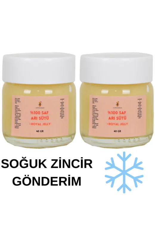 APİMED TYCHZD9OXN170102580480743 Ari Sütü(2*40Gr) – Plastik Kapaklı, Saf, Taze Ve Soğuk Zincirli Ürün