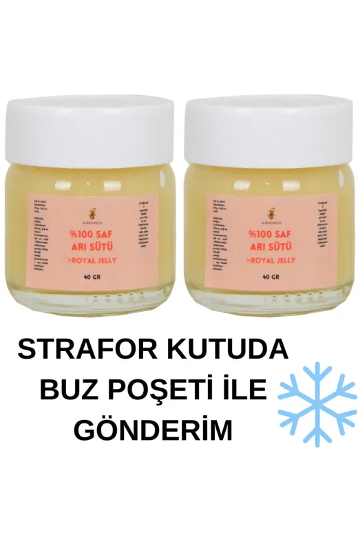 APİMED TYCHZD9OXN170102580480743 Ari Sütü(2*40Gr) – Plastik Kapaklı, Saf, Taze Ve Soğuk Zincirli Ürün