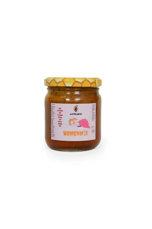 APİMED wmnmx01 Arı Sütü Karışımı Arı Sütü+Arı Ekmeği+Propolis+Yaş Polen+Bal Womenmix Tahta Kaşık Hediyeli