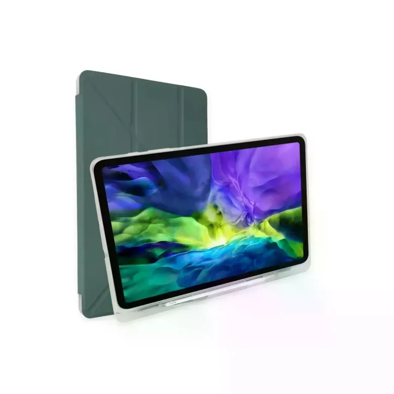 Apple İpad 10.2 (8.nesil) Kılıf Kalemlikli Mars Tablet Kılıfı - Koyu Yeşil