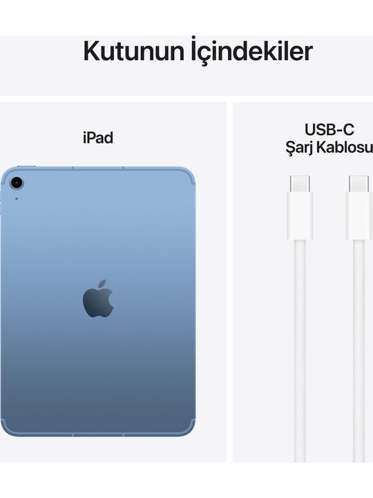 Apple İpad 11 512 cell A16 11"  Wi-fi + Cellular Tablet Mavi Md7q4tu/a Mavi