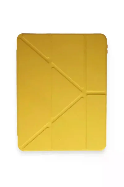 Apple iPad Pro 11 (2018) Kılıf Kalemlikli Mars Tablet Kılıfı - Açık Sarı