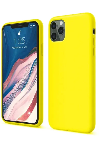 Apple iPhone 11 Pro Kılıf First Silikon - Sarı