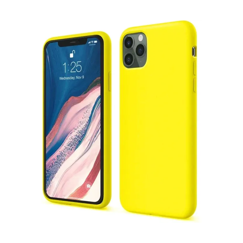 Apple iPhone 11 Pro Kılıf First Silikon - Sarı