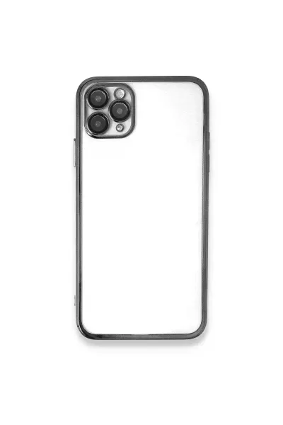Apple iPhone 11 Pro Kılıf Razer Lensli Silikon - Gümüş