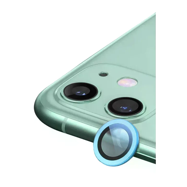 Apple iPhone 11 Raze Metal Kamera Lens - Mavi