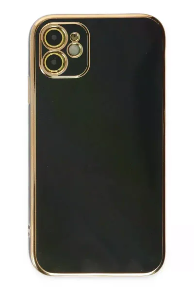 Apple iPhone 12 Kılıf Volet Silikon - Siyah