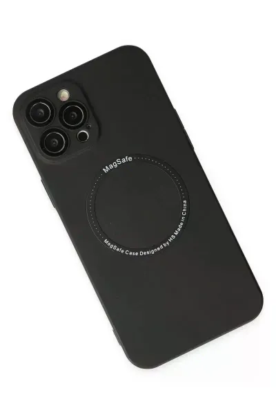 Apple iPhone 12 Pro Kılıf Jack Magneticsafe Lens Silikon - Siyah