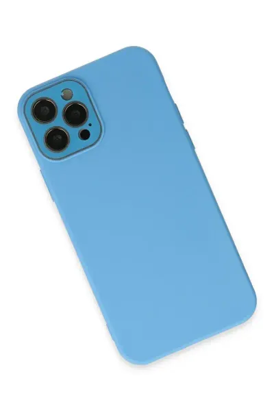 Apple iPhone 12 Pro Kılıf Lansman Glass Kapak - Mavi