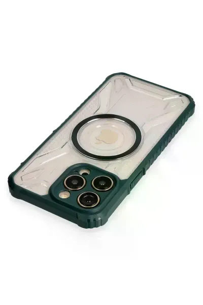 Apple iPhone 12 Pro Max Kılıf Prag Magneticsafe Kapak - Koyu Yeşil