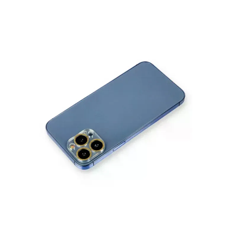 Apple iPhone 12 Pro Shine Kamera Lens Koruma Cam - Gold