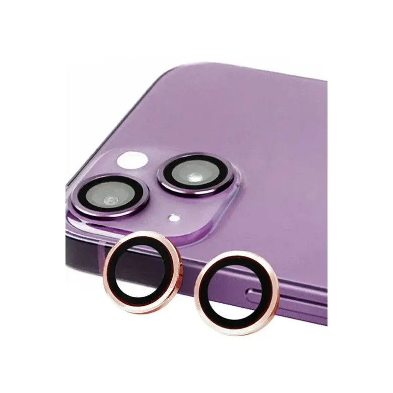 Apple iPhone 13 Mini Raze Metal Kamera Lens - Pembe