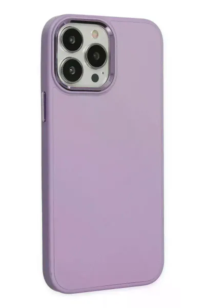 Apple iPhone 13 Pro Kılıf Asya Deri Silikon - Lila