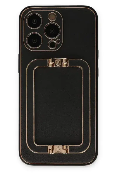 Apple iPhone 13 Pro Kılıf Coco Elit Kapak - Siyah