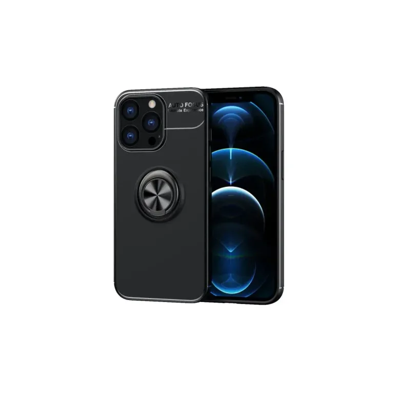 Apple iPhone 13 Pro Kılıf Range Yüzüklü Silikon - Siyah