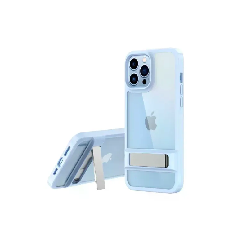 Apple iPhone 13 Pro Kılıf Rolet Stand Kapak - Sierra Blue