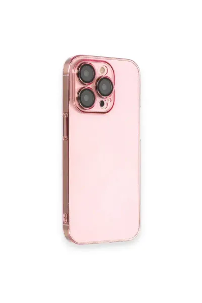 Apple iPhone 13 Pro Max Kılıf Armada Lensli Kapak - Rose Gold