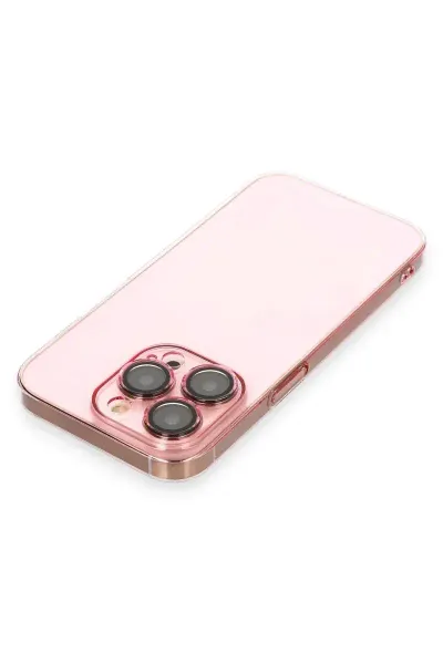 Apple iPhone 13 Pro Max Kılıf Armada Lensli Kapak - Rose Gold