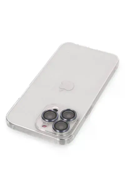 Apple iPhone 13 Pro Max Kılıf Luko Lens Silikon - Sierra Blue