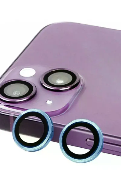 Apple iPhone 13 Raze Metal Kamera Lens - Mavi