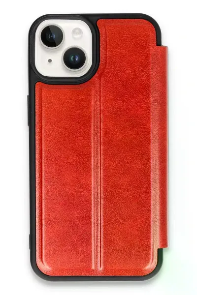 Apple iPhone 14 Kılıf Flip Cover - Kırmızı
