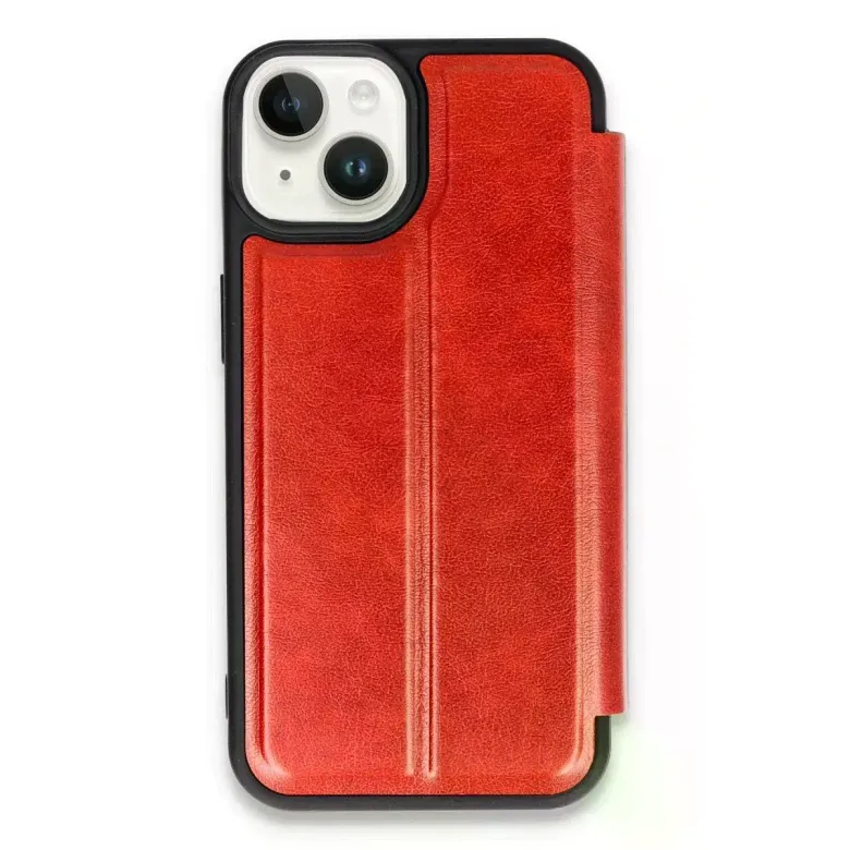 Apple iPhone 14 Kılıf Flip Cover - Kırmızı