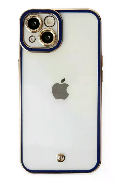 Apple iPhone 14 Plus Kılıf Liva Lens Silikon - Mavi