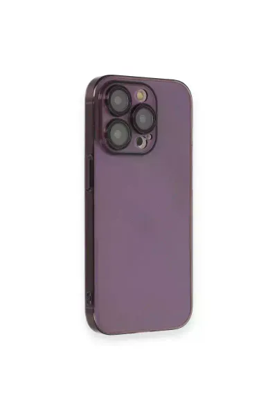 Apple iPhone 14 Pro Kılıf Armada Lensli Kapak - Derin Mor