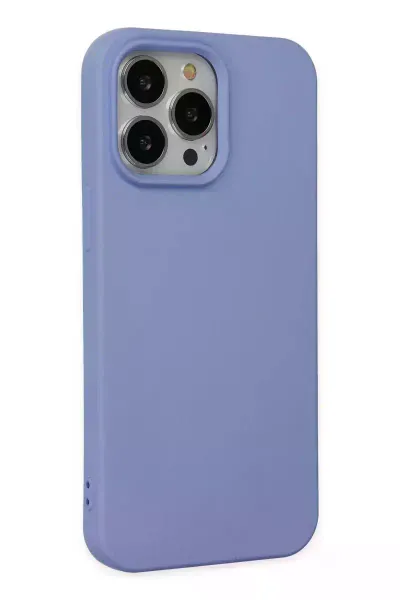 Apple iPhone 14 Pro Kılıf Nano içi Kadife Silikon - Lila