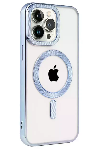 Apple iPhone 14 Pro Max Kılıf Kronos Magsafe Kapak - Sierra Blue