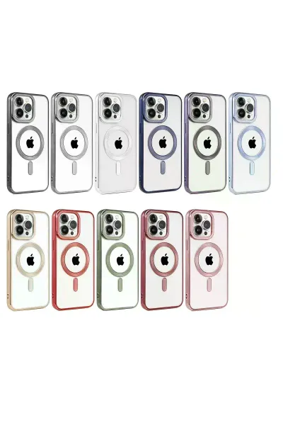 Apple iPhone 14 Pro Max Kılıf Kronos Magsafe Kapak - Sierra Blue