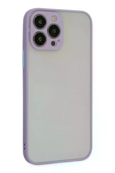Apple iPhone 14 Pro Max Kılıf Montreal Silikon Kapak - Mor