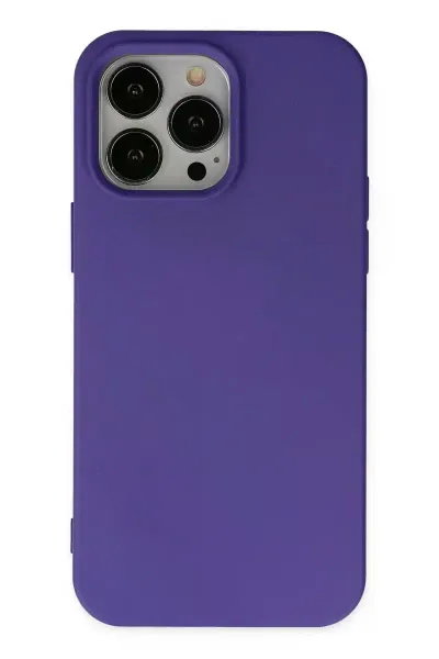 Apple iPhone 14 Pro Max Kılıf Nano içi Kadife Silikon - Mor