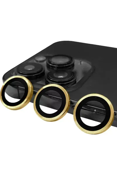 Apple iPhone 14 Pro Raze Metal Kamera Lens - Gold