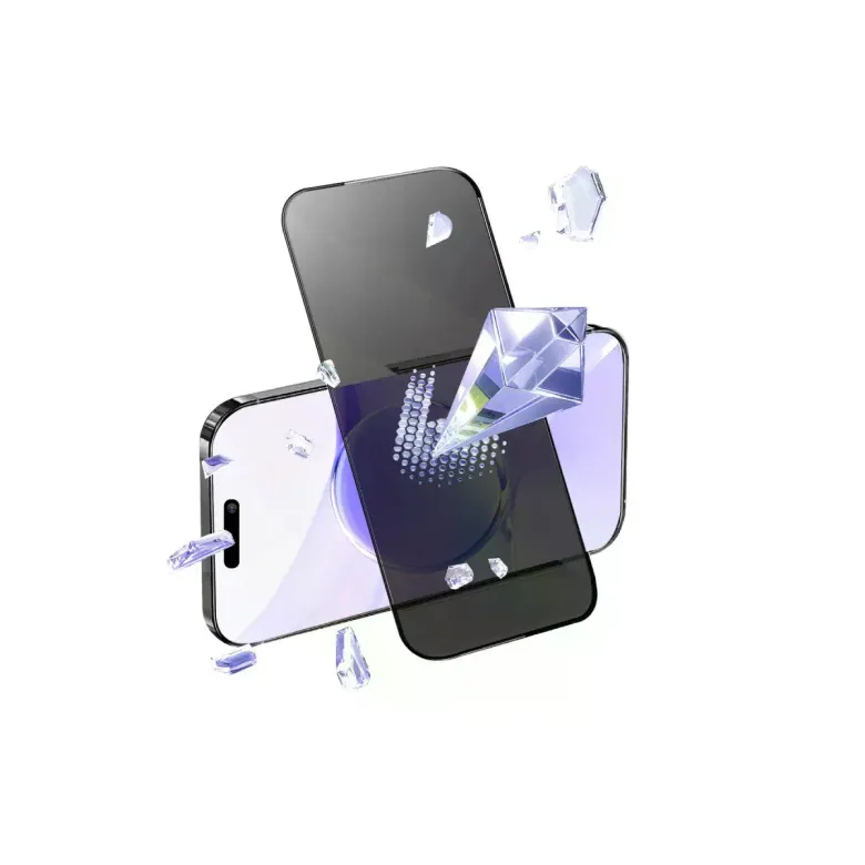 Apple İphone 15 Pro Bilvis 5in1 5d Magic Hayalet Cam Ekran Koruyucu - Siyah